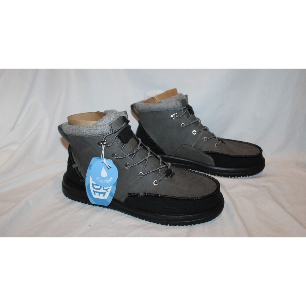 Hey Dude Men's Bradley Classic Chukka Style Boots Size 15 GRAY Shoes NIB